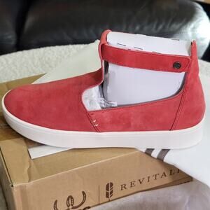 NWB Spenco Indigo Classic Orthotic Suede Slip-On Sneaker RED  womens size 8.5